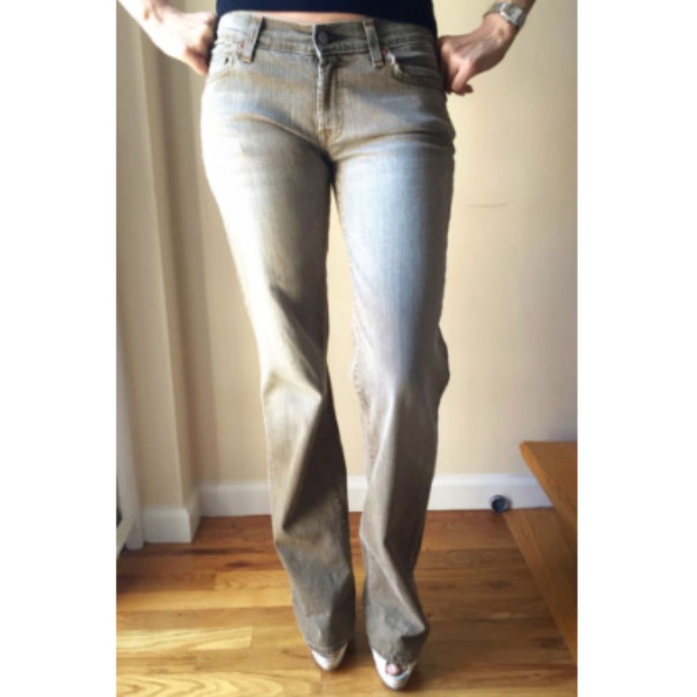 7 For All Mankind Women's Jeans Wide Leg Low Rise